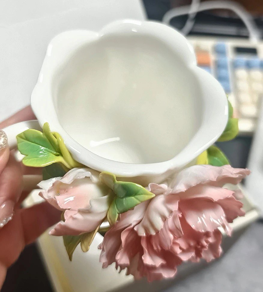 Handmade plant flower ceramic cups are hot-selling in China