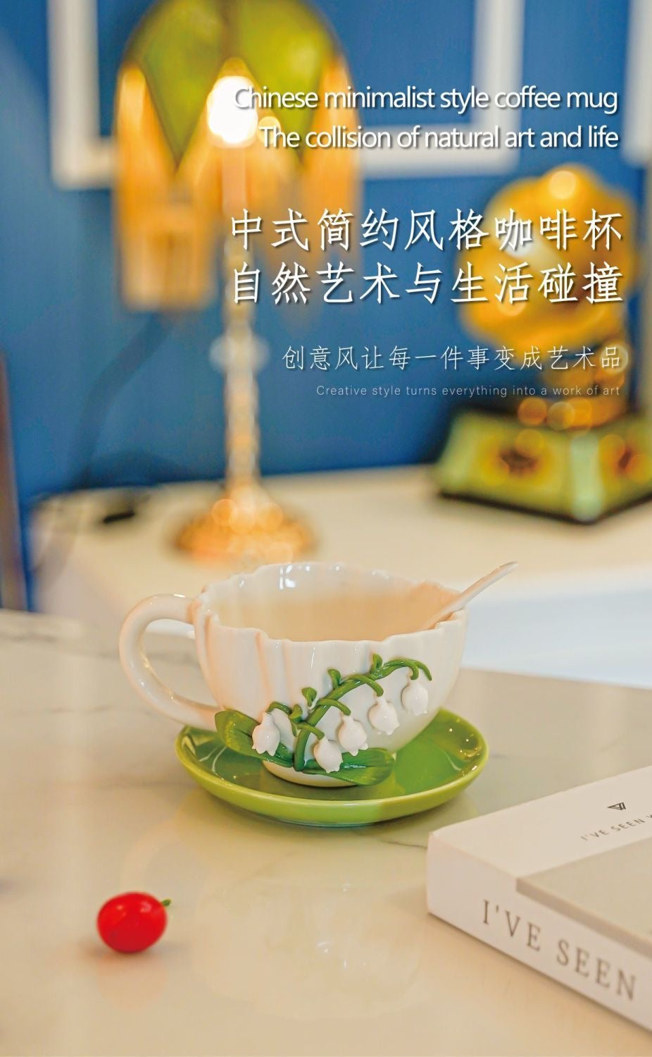 Orchid flower Ceramics water cup